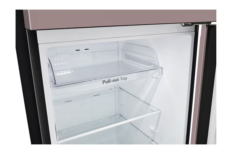 Refrigeradora Top Freezer 13.2pᶟ (Net) / 14 pᶟ (Gross) LG Smart Inverter Compressor™ LINEARCooling™ Puerta Clay VT38BPK