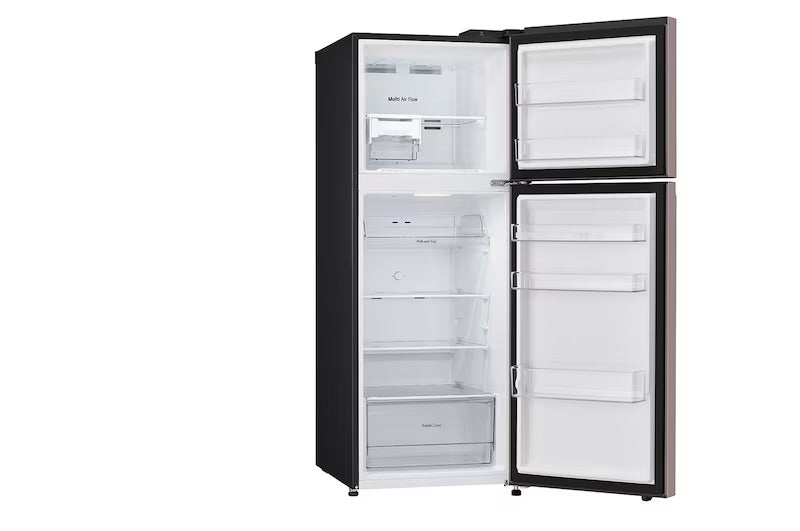 Refrigeradora Top Freezer 13.2pᶟ (Net) / 14 pᶟ (Gross) LG Smart Inverter Compressor™ LINEARCooling™ Puerta Clay Pink VT38BPK