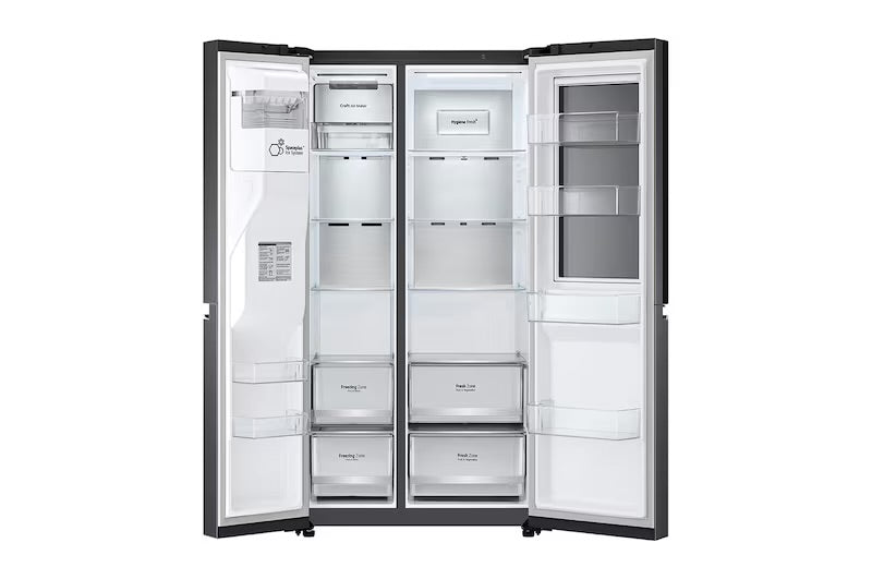 Refrigeradora Side By Side 23.8pᶟ (Net) / 22.4pᶟ (Gross) ThinQ™ Door-in-Door™ Craft Ice™ Negro Mate VS25XHWCB