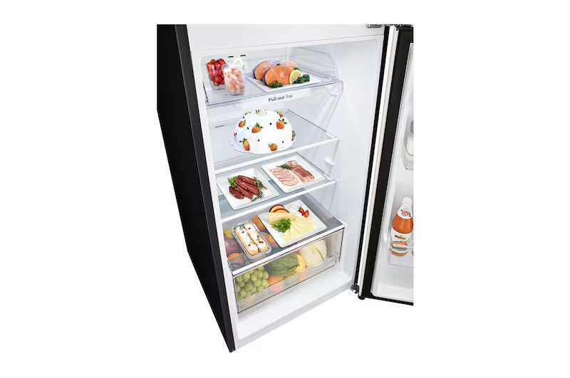 Refrigeradora Top Freezer 13.2pᶟ (Net) / 14 cuft (Gross) LG Smart Inverter Compressor™ LINEARCooling™ Puerta Natu VT38BPB