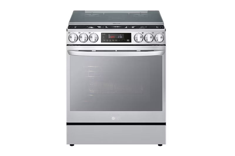 Estufa a Gas de 5.8 p³ LG InstaView™ 5/Triple Quemador Freidora de aire ThinQ™ EasyClean LRGL5847S